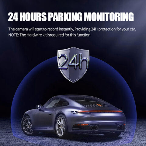 Cámara de Coche con WiFi, GPS, Cámara de Tablero Delantera y Trasera para Coches, Visión Nocturna, Pantalla IPS de 3.2 Pulgadas, DVR con Monitor de Estacionamiento 24h