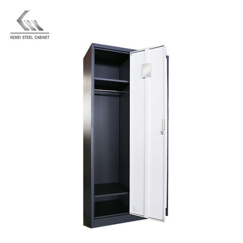 Precio barato al por mayor 2 puerta armario Oficina armarios de metal gabinete hierro armario de acero gimnasio dormitorio gabinete de almacenamiento de metal