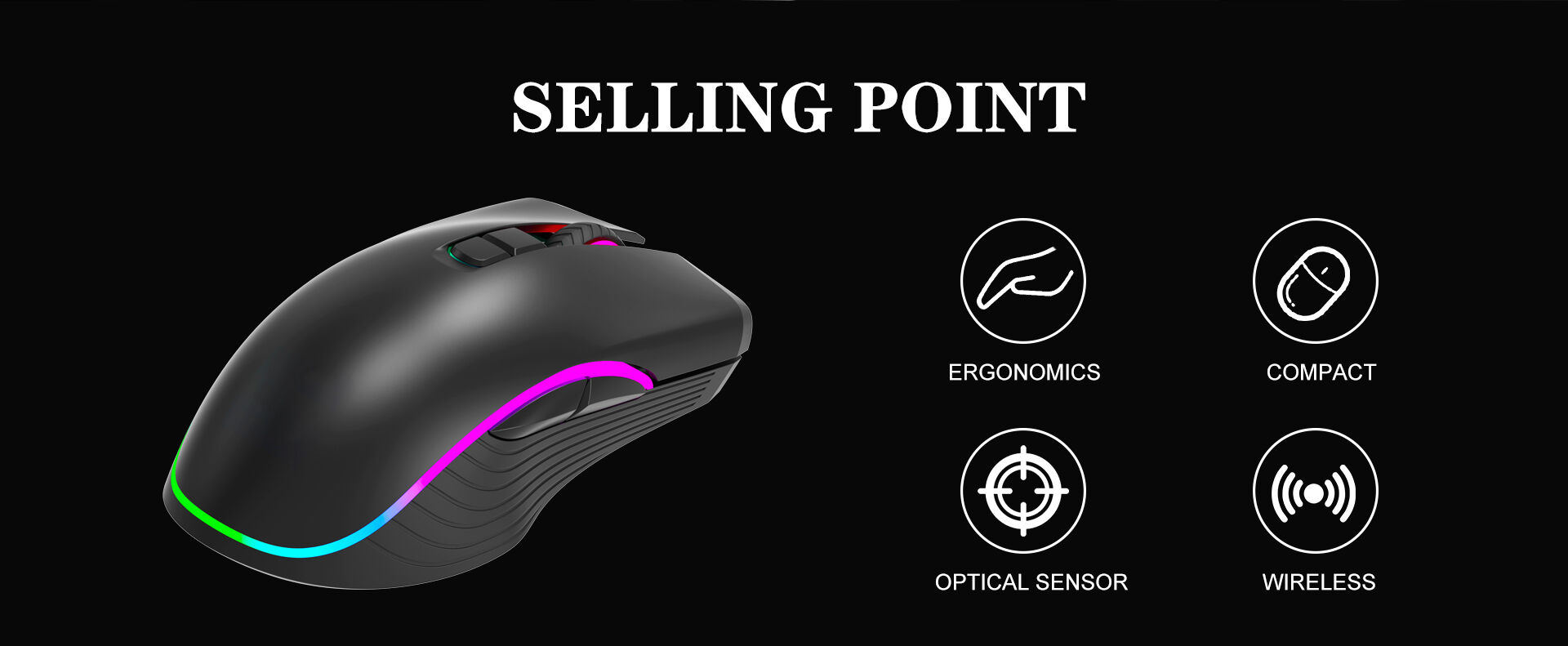 Rgb Light Gaming Mouse With 725f Chipset Ergonomic 7d Wired Mouse ...