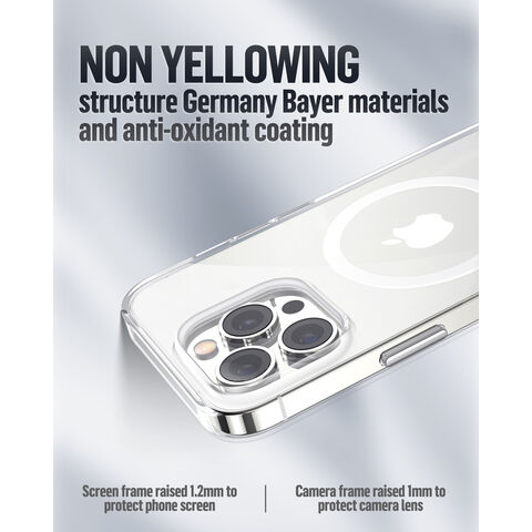 BLUEO PC+TPU Handy Zubehör Klare MagSafe Charger Magnetische Hülle für iPhone 13 Pro
