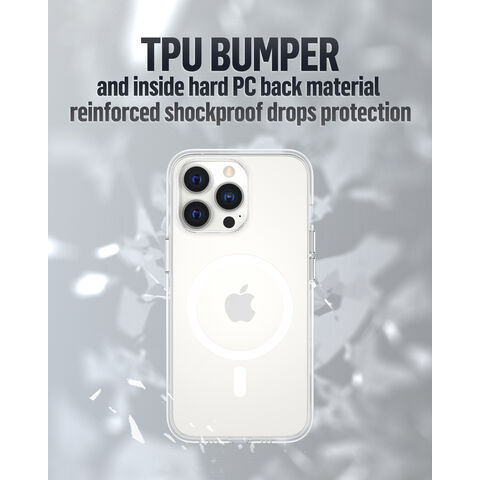 BLUEO PC+TPU Handy Zubehör Klare MagSafe Charger Magnetische Hülle für iPhone 13 Pro