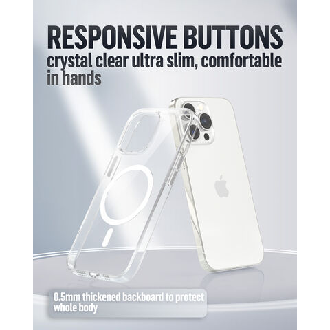 BLUEO PC+TPU Handy Zubehör Klare MagSafe Charger Magnetische Hülle für iPhone 13 Pro
