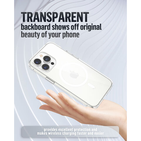 BLUEO PC+TPU Handy Zubehör Klare MagSafe Charger Magnetische Hülle für iPhone 13 Pro