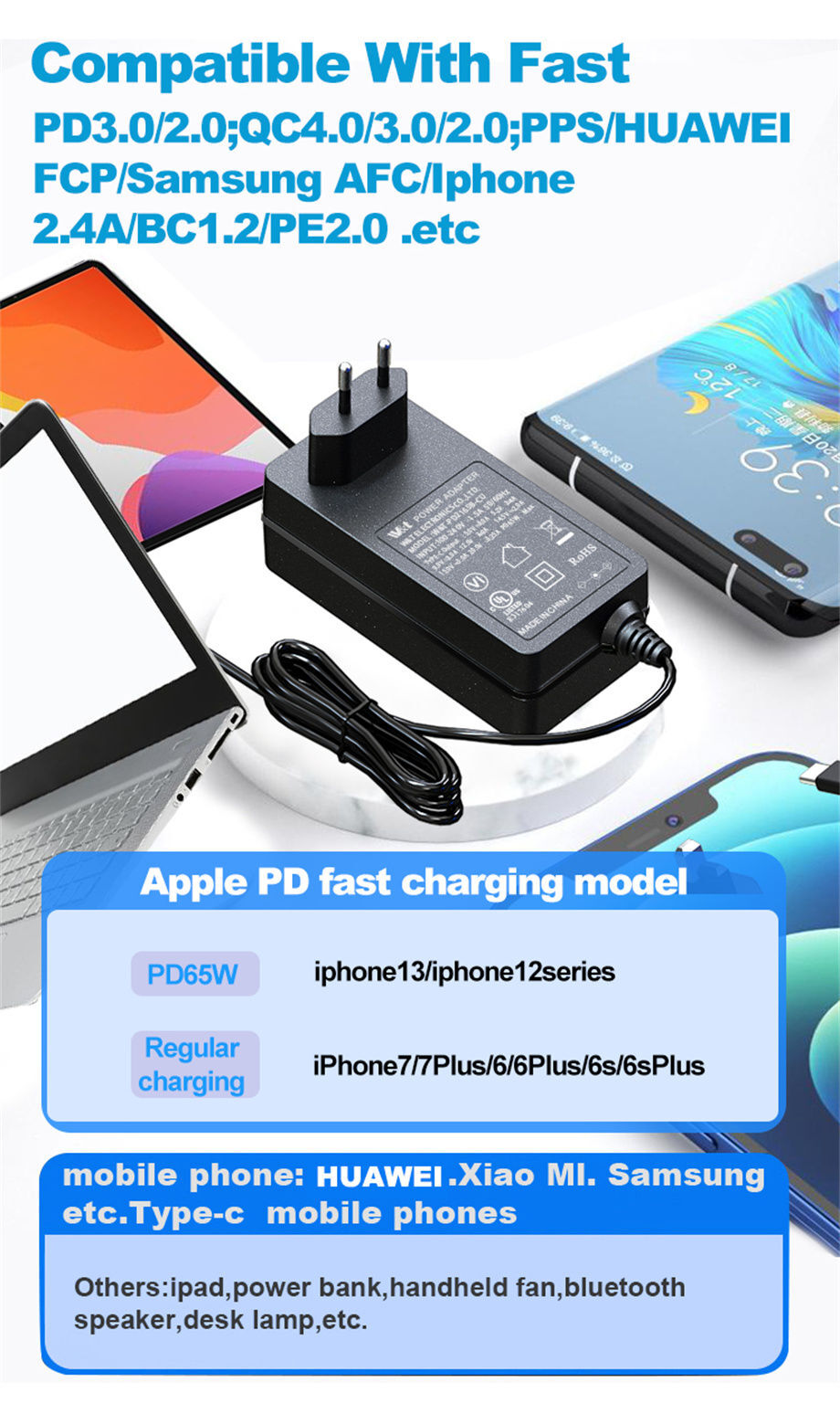 Buy China Wholesale Oem Interchangeable Power Adapter 48w 3a Uk Us Kr ...