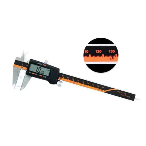 Pieds à coulisse numériques électroniques en acier inoxydable en gros, 0-150 mm, pied à coulisse vernier à affichage LCD de haute précision en acier inoxydable