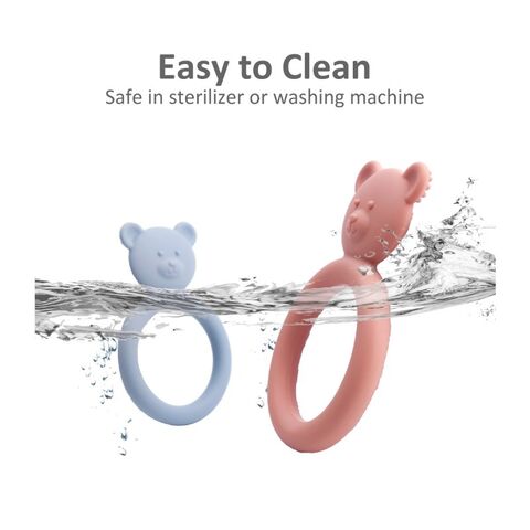 Mordedor de silicone para bebês com logotipo personalizado de animais adoráveis - Brinquedos de dentição mastigáveis para bebês