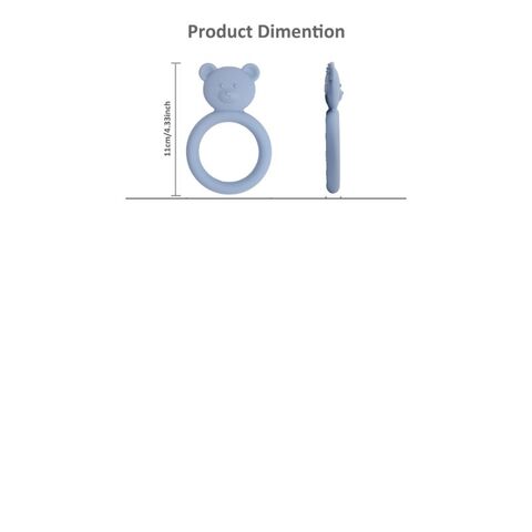 Mordedor de silicone para bebês com logotipo personalizado de animais adoráveis - Brinquedos de dentição mastigáveis para bebês