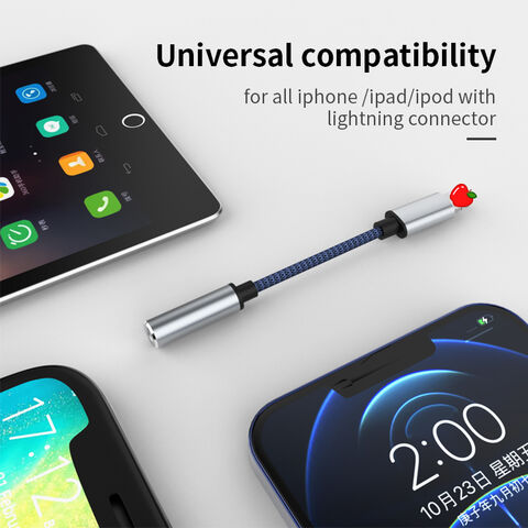 Adaptateur de câble de téléphone portable vers port jack 3,5 mm câble audio pour iPhone