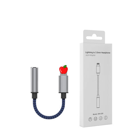 Adaptateur de câble de téléphone portable vers port jack 3,5 mm câble audio pour iPhone