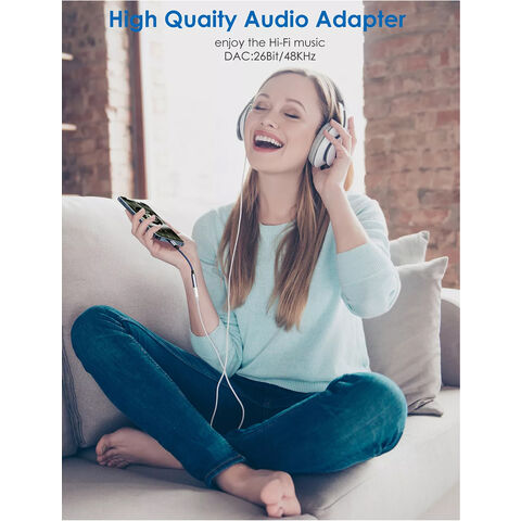 Adaptateur de câble de téléphone portable vers port jack 3,5 mm câble audio pour iPhone