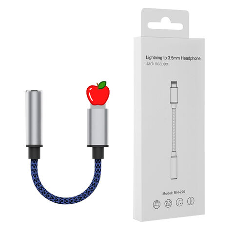 Adaptateur de câble de téléphone portable vers port jack 3,5 mm câble audio pour iPhone