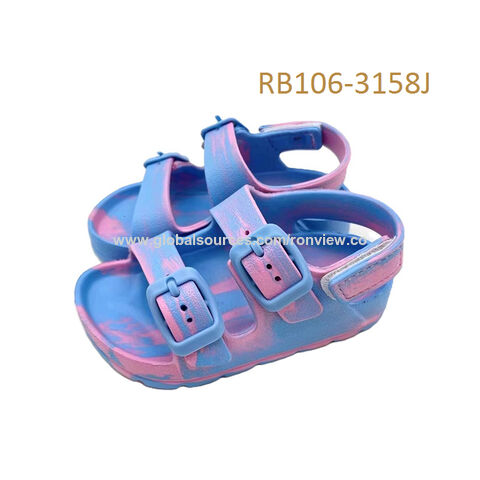 Chaussons EVA pour enfants, motif dessin animé ENFANTS avec couleurs, autocollants et boucle personnalisés