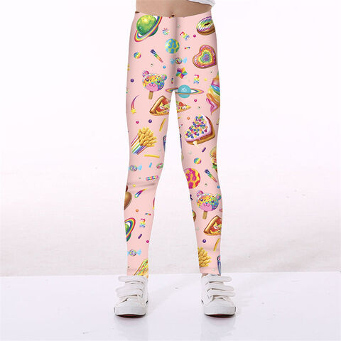 Leggings Ajustados Personalizados con Diseño de Helado de Corazón, Leggings con Logo Personalizado, Mallas Deportivas de Alto Rendimiento, Pantalones de Yoga para Niñas