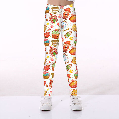 Leggings Ajustados Personalizados con Diseño de Helado de Corazón, Leggings con Logo Personalizado, Mallas Deportivas de Alto Rendimiento, Pantalones de Yoga para Niñas