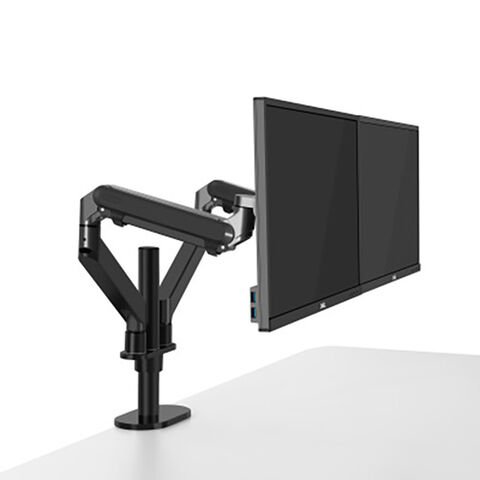 Support de Bureau pour Double Écran avec Ressort à Gaz PGSA2-OL-2Z, 2 Bras, pour Moniteurs - Offre Spéciale