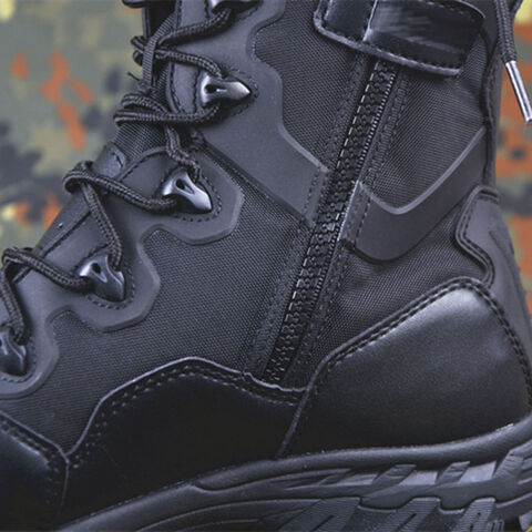 Botas de desierto negro botas de combate para hombres botas de patrulla y botas tácticas de senderismo duraderas para hombres botas tácticas al aire libre de trabajo