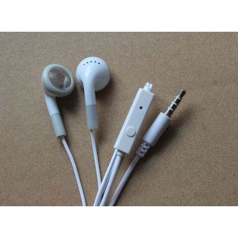 Auriculares tipo cremallera para iPod con micrófono y control de volumen, compatibles con teléfonos móviles, conector universal de 3,5 mm, ¡excelente precio!