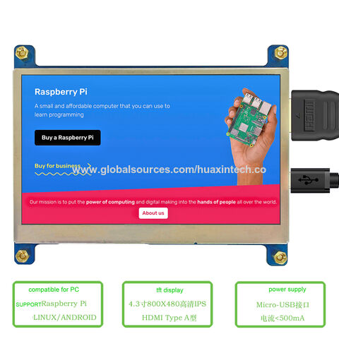 4,3-Zoll-TFT-LCD-Modul mit PCBA, 800x480 Auflösung, HDMI-Schnittstelle - Industrie-LCD-Display