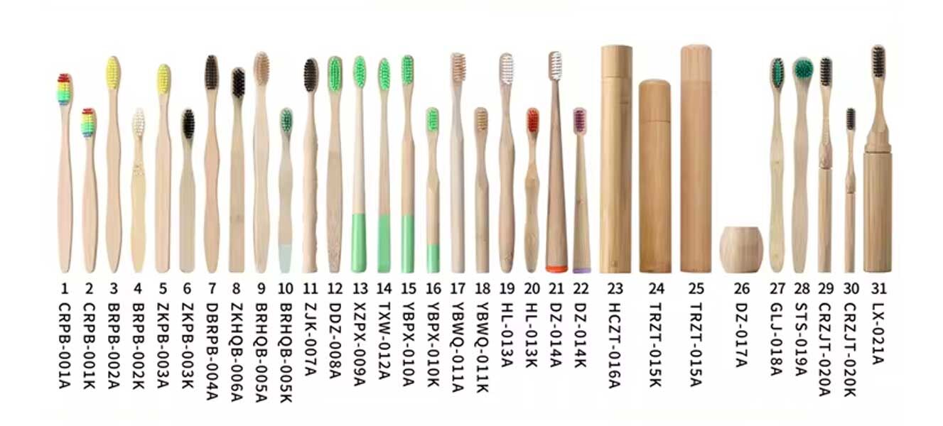 Bamboo Replacement Head Toothbrush With Changeable Heads Travel Use ...