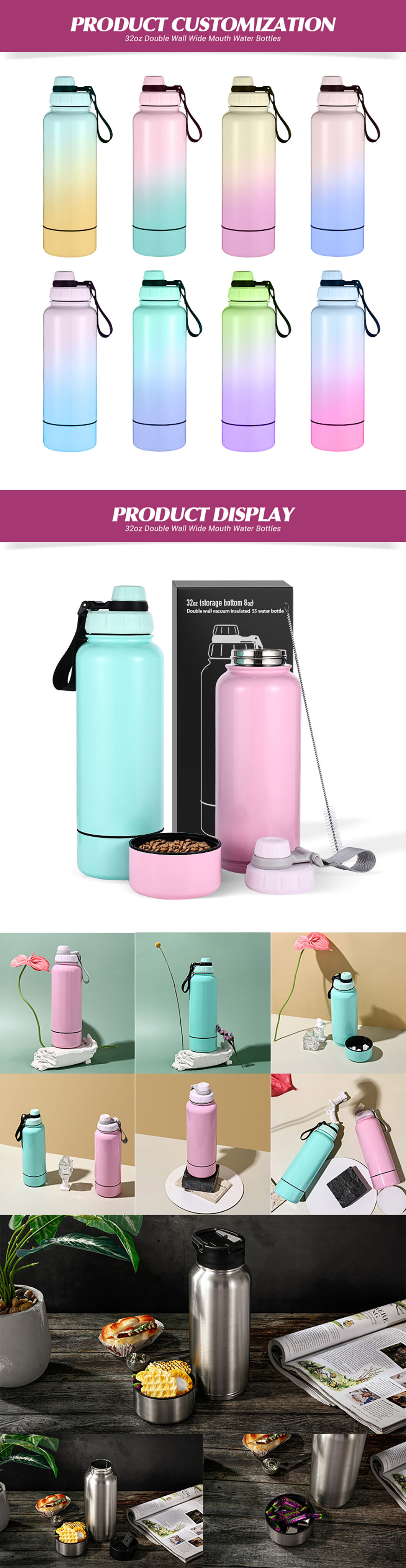 Bulk Buy China Wholesale 32oz Double Wall Vacuum Insulated Stainless ...