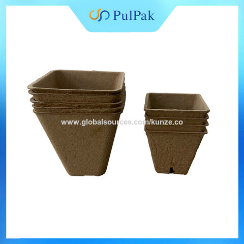 Biodegradable flower pots biodegradable disposable outdoor planters flower pot 100% pulp environmentally friendly self-degradable