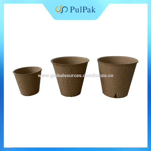 Biodegradable flower pots biodegradable disposable outdoor planters flower pot 100% pulp environmentally friendly self-degradable