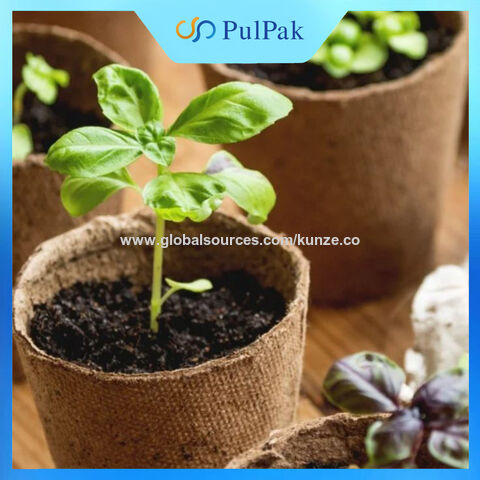 Biodegradable flower pots biodegradable disposable outdoor planters flower pot 100% pulp environmentally friendly self-degradable