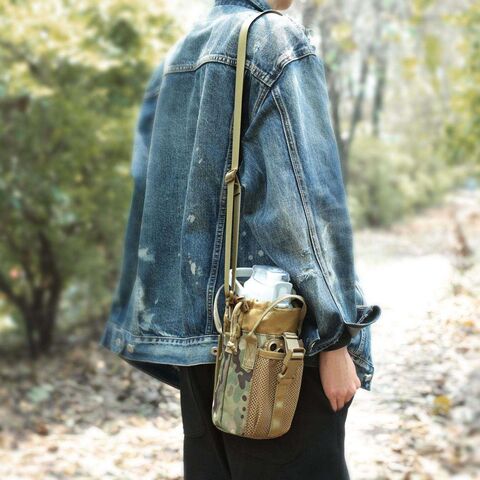 Wasserdichte Wasserflaschentasche, Tragetasche, Weinflaschenträger, Crossbody-Tasche mit Gurt für Fitnessstudio