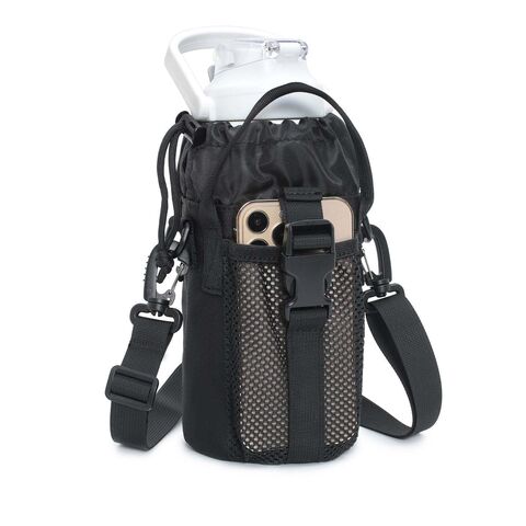 Wasserdichte Wasserflaschentasche, Tragetasche, Weinflaschenträger, Crossbody-Tasche mit Gurt für Fitnessstudio