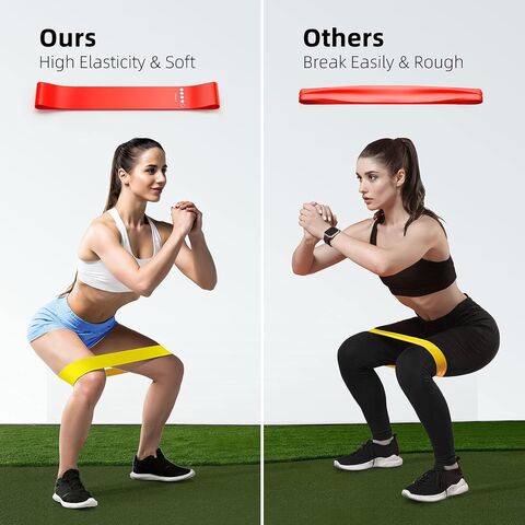 Widerstandsbänder Set mit Schlaufe für Übungen, inklusive Anleitung und Tragetasche, 5 Stück. Ideal für Krafttraining, Crossfit und Rehabilitation. Direkt vom Hersteller!