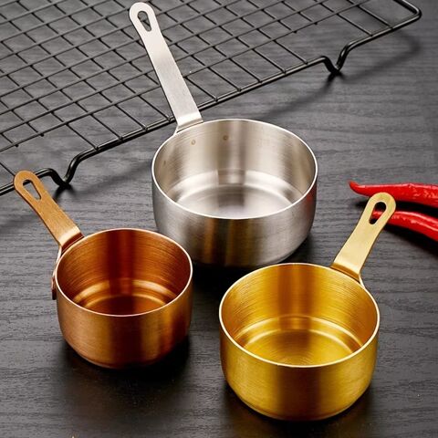 Kleine Soßenschale aus 304 Edelstahl mit Griff, Gewürzschälchen, Ketchup Hot Pot Dip Schüssel, Untertasse, Mischschale für Zuhause