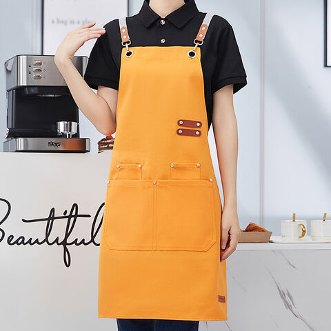 AI-MICH Kundenspezifische, verstellbare, wasserdichte Garten-Kochschürze aus Polyester, Unisex-Schürze für Erwachsene aus recyceltem Baumwollstoff