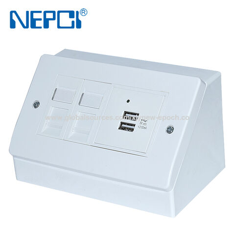 Surface Mount Switch Box 86x86x73, Nepci Desk Mount Plastic