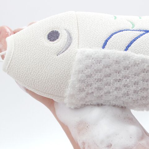 Guantes de Baño Exfoliantes Baratos Directo de Fábrica, Toalla Exfoliante, Manopla de Baño con Diseño de Pez de Dibujos Animados, Esponja Suave para el Cuerpo, Guantes de Lavado