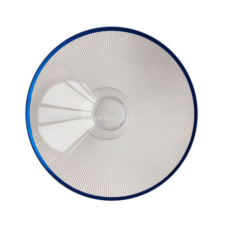 24er-Pack 33 cm (13 Zoll) transparente Kuchenständer mit goldenem Rand, Einweg-Tortenteller, Dessert- und Cupcake-Präsentationsständer mit Fuß aus Kunststoff