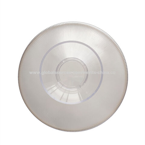 24er-Pack 33 cm (13 Zoll) transparente Kuchenständer mit goldenem Rand, Einweg-Tortenteller, Dessert- und Cupcake-Präsentationsständer mit Fuß aus Kunststoff