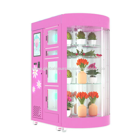 Máquina expendedora de la flor fresca del diseño elegante con el refrigerador Máquina expendedora innovadora del autoservicio automático modificado para requisitos particulares
