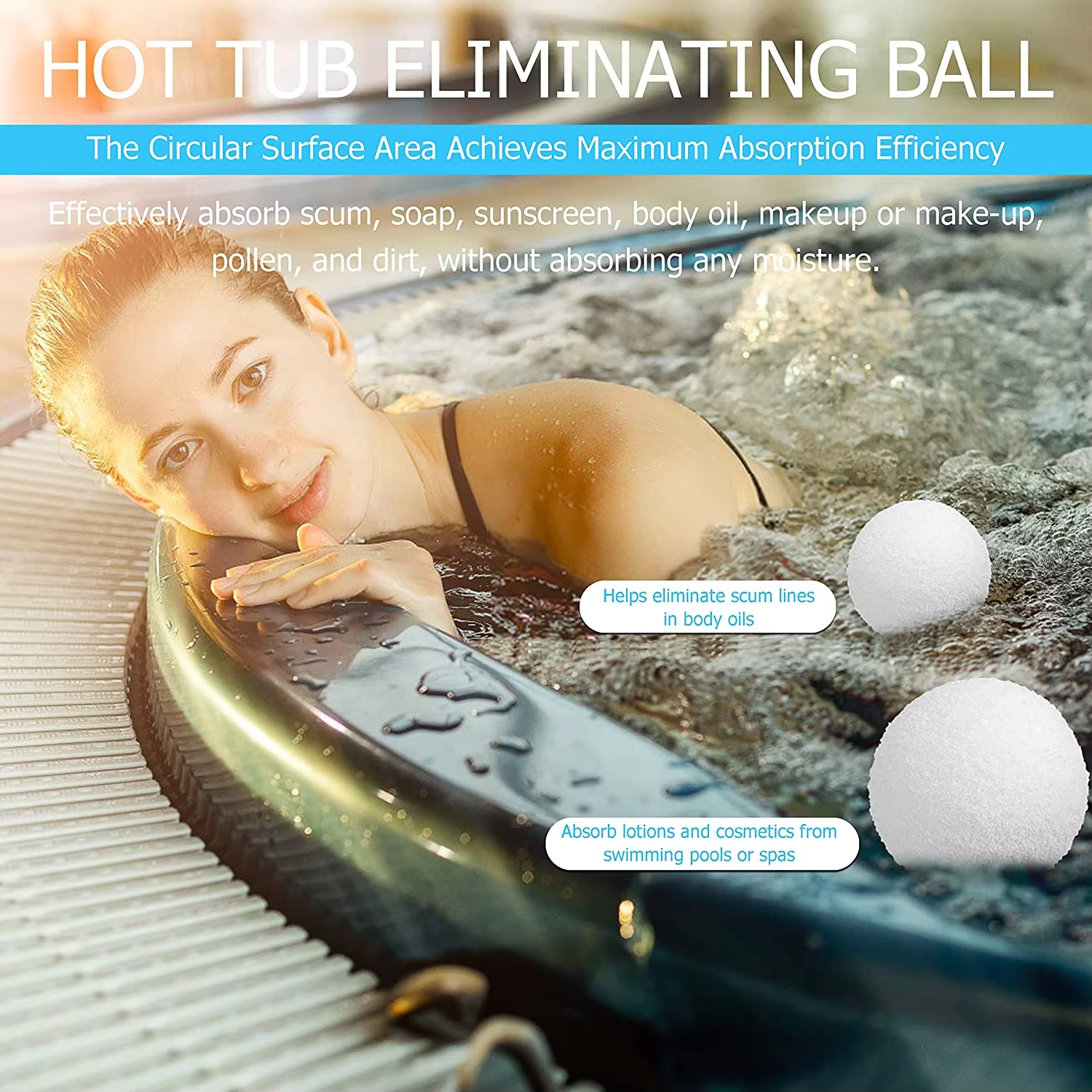 Scum Ray Twin Pack Hot Tub Scum Absorber - Scumray Reusable Spa & Pool Cleaner ...
