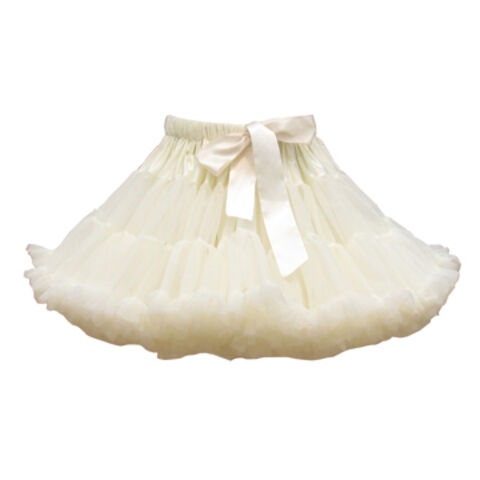 Pettiskirts aus feinstem Chiffon, verstellbarer Bund, Satin Schleife an der Taille, mehr als 40 Farben verfügbar. Ideal für Großhändler und Distributoren.