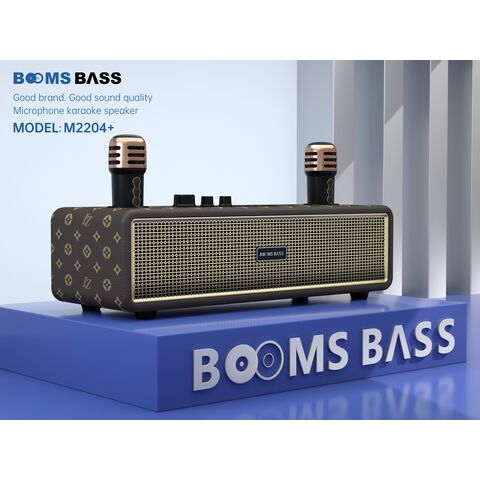 Altavoz de cuero con bajos y agudos nítidos, estilo moderno con micrófono y personalización, altavoz Bluetooth
