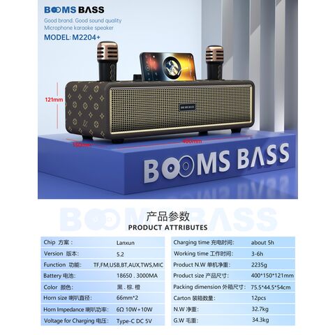 Altavoz de cuero con bajos y agudos nítidos, estilo moderno con micrófono y personalización, altavoz Bluetooth