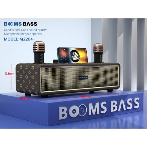 Altavoz de cuero con bajos y agudos nítidos, estilo moderno con micrófono y personalización, altavoz Bluetooth