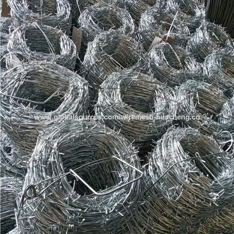 Alambre de púas galvanizado al por mayor, torsión inversa/doble para cercas