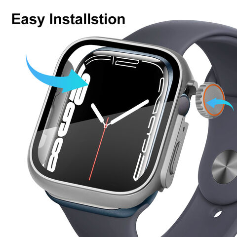Capa de PC 2 em 1 com proteção total Capa protetora inteligente para Apple Watch 6 7 8 9 10 SE Capa protetora para relógio inteligente