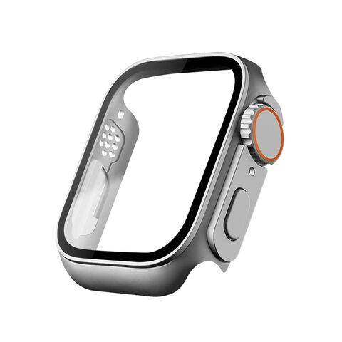 Capa de PC 2 em 1 com proteção total Capa protetora inteligente para Apple Watch 6 7 8 9 10 SE Capa protetora para relógio inteligente
