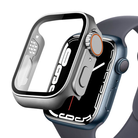 Capa de PC 2 em 1 com proteção total Capa protetora inteligente para Apple Watch 6 7 8 9 10 SE Capa protetora para relógio inteligente