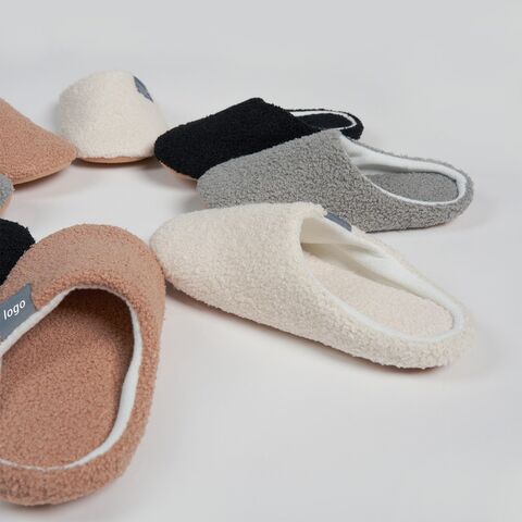 Zapatillas de plataforma para el hogar, suaves, cómodas, de felpa, de color sólido, antideslizantes, OEM/ODM de fábrica