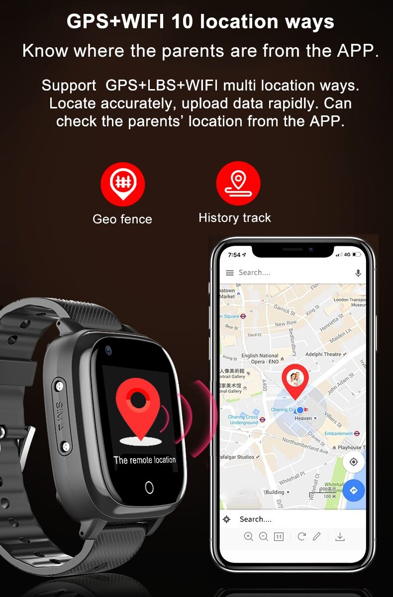 Odm Oem 4g Elderly Alarm Watch Sos Call Fall Down Detection Body Temp ...