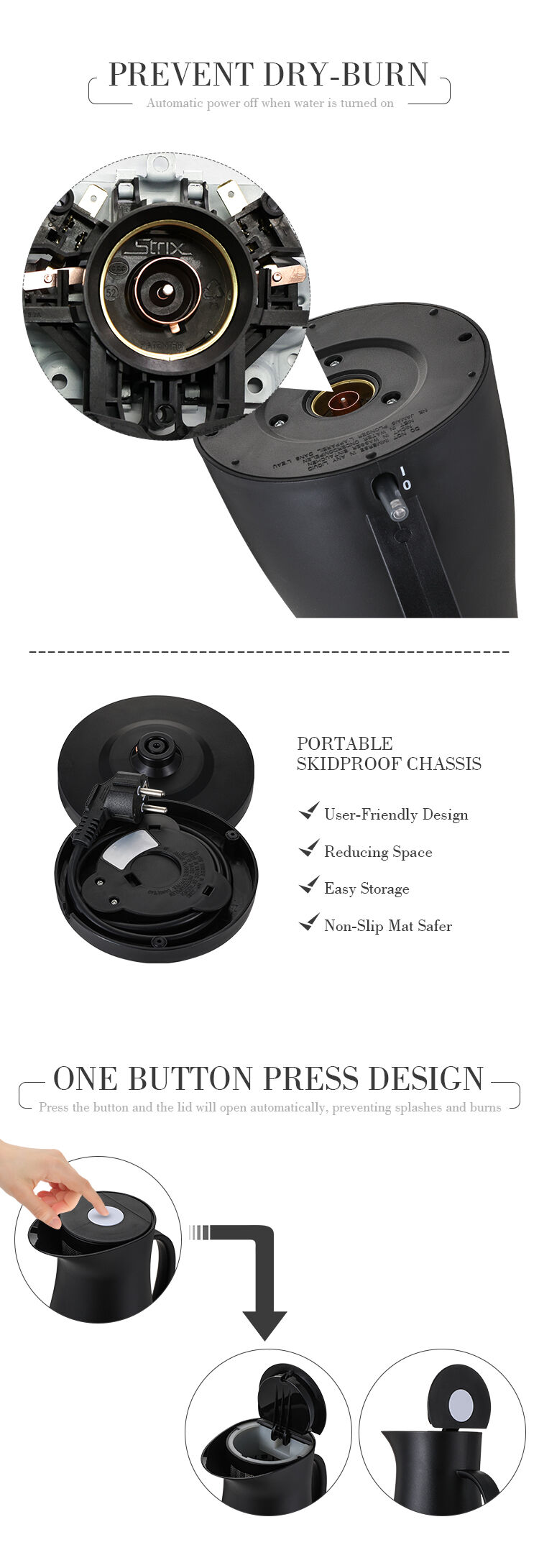 Wholesale Odm Double Wall Stainless Steel Vacuum 1000ml Electric Kettle ...