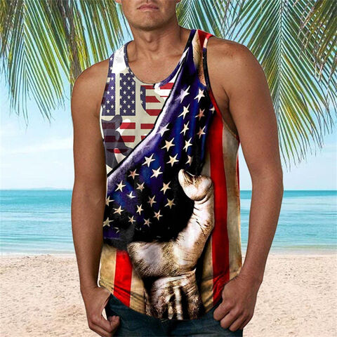 Flag Quick Dry Sport Tank Tops für Gymnastik, Athletik, Fitness, Laufen, Training, Strand Ärmellose Shirts Sport Tanks